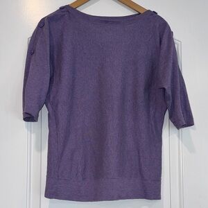 ⚫️ The Limited Lavender Knit Top With Button Sleeve Detail Size Medium